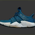 Blue Sports Sneakers with Mesh Design White Sole and Breathable Material