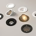 Different Styles of Downlights and Spotlights with Color Options and Illumination Effects