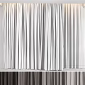 Modern Layered Curtains With Black Gray And White Color Block Design