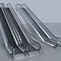 modern escalator 3d model