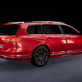 Red Volkswagen Wagon Car With Black Wheels Sleek Body And Modern Front Design