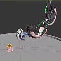 Robotic Arm Precise Movement Operating White Block With Red Button