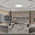 Stylish Irregular Shaped Sofa Set For Warm Modern Office Lounge Reception Room Interior Design