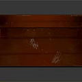 Red Wooden Bench With Carved Backrest And Sturdy Legs For Home Decor