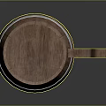 Wooden Barrel Shaped Mug With Metallic Bands And Curved Handle Design