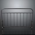 Stainless Steel Movable Barrier With Vertical Rails And Wheeled Base