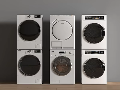 Washing Machine Dryer Washing Machine Dryer Washing Machine Cabinet Drum Laundry 3d model