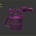Modern flame blowtorch gasoline blowtorch kerosene blowtorch 3d model