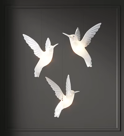 Modern chandelier bird chandelier 3d model