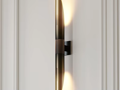 Modern Wall Sconce With Metal And Wood Design For Interior Lighting Decoration 3d model