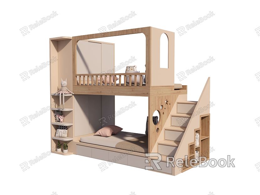 Nordic Bed Children's Bed Bed Bunk Bed model