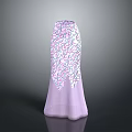 Stylish Purple Long Dress With Colorful Intricate Patterns For Daily Use