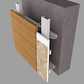 Modern node stone wall construction process node 3d model