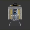 Vintage Southern Train Model Yellow Blue Carriage With Windows Doors And Metal Wheels
