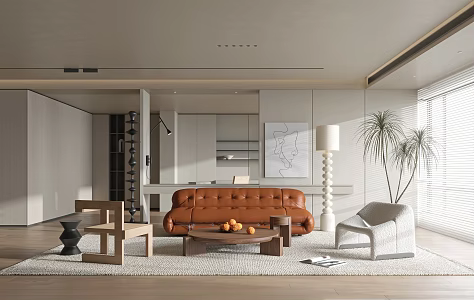 modern living room 3d model
