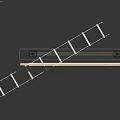 Modern Linear Chandelier With Black Metal Frame And White X Shaped Hanging Design