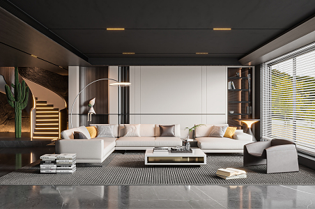 modern living room 3d model