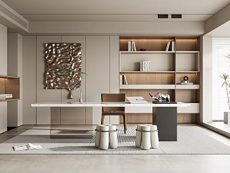 Modern study 3d model