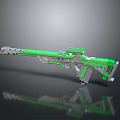 Futuristic Green Weapon With Modern Design Sleek Structure And Metallic Components 3d model