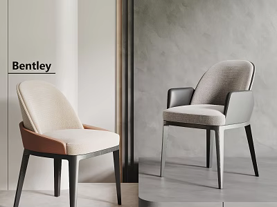 Bentley Modern Upholstered Dining Chairs With Stylish Design And Comfortable Seats 3d model