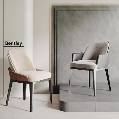 Bentley Modern Upholstered Dining Chairs With Stylish Design And Comfortable Seats 3d model