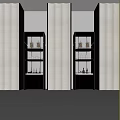 Elegant Modern Wine Cabinet Design With Glass Shelves Metal Frame And Storage