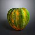 Fresh Organic Green and Orange Striped Squash with Vibrant Rind and Nutritious Flesh