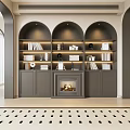 French Open Bookcase Study 3d model