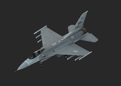 Fighting Falcon F16 aircraft 3d model