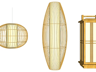 New Chinese-style lamps and lanterns Combination lamps and lanterns Chandeliers Floor lamps 3d model