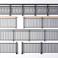 Various Metal Railings With Curved Patterns And Black Brown Finishes Designs