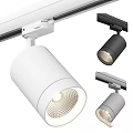 Modern Track Mounted Downlight Spotlights With White Black Gray Finish And Adjustable LED Lighting