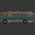 Vintage Bus Turquoise And Red Exterior Classic Retro Design Details