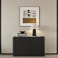 Hallway Cabinet Side Cabinet Picture Table Lamp 3d model