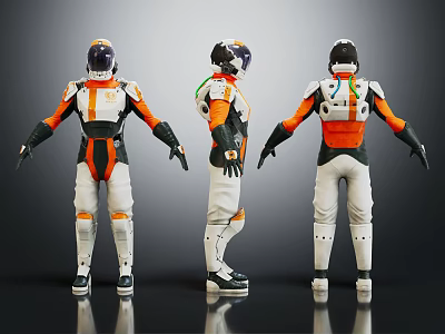 Modern Space Suit Sci-Fi Space Suit 3d model