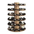 Commercial Rotating Wine Rack With Multiple Tiers For Wine Bottle Storage