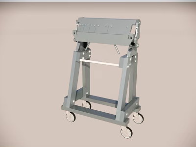 Heavy Duty Industrial Equipment Metal Frame Mobile Workbench Stand With Wheels 3d model