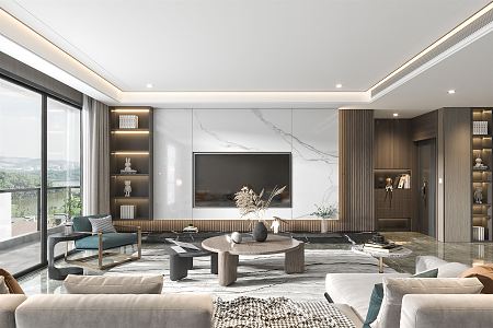 modern living room 3d model