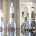 Rocket decorative ornaments 3d model