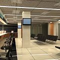 Modern Hall Public Service Area 3d model