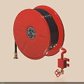 Industrial Red Cable Reel With Black Cable And Metal Connectors For Heavy Duty Use