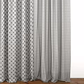 Black Curtains with White Sheer Curtains for Window Allowing Natural Light
