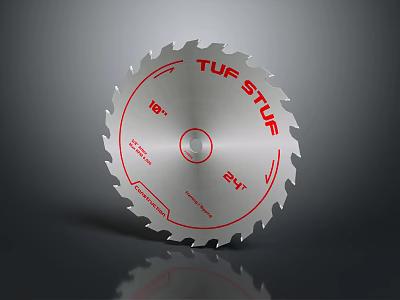 TUF STUR 10 Inch 24 Teeth Carbide Tipped Circular Saw Blade with 30MM Bore 3d model TUF STUR 10 Inch 24 Teeth Carbide Tipped Circular Saw Blade with 30MM Bore 3d model