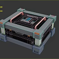 Sturdy Industrial Equipment Case With Metal Frame Control Panel And Orange Accents