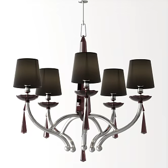European-style crystal chandelier 3d model