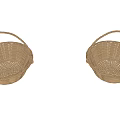 Light Brown Wicker Baskets With Sturdy Handles For Daily Necessities Storage