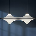 Sleek Modern Pendant Lights With Wave Shaped White Shades And Black Frames For Elegant Lighting