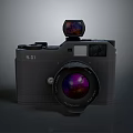 Classic Black R501 Camera With Professional Lens And Viewfinder Details