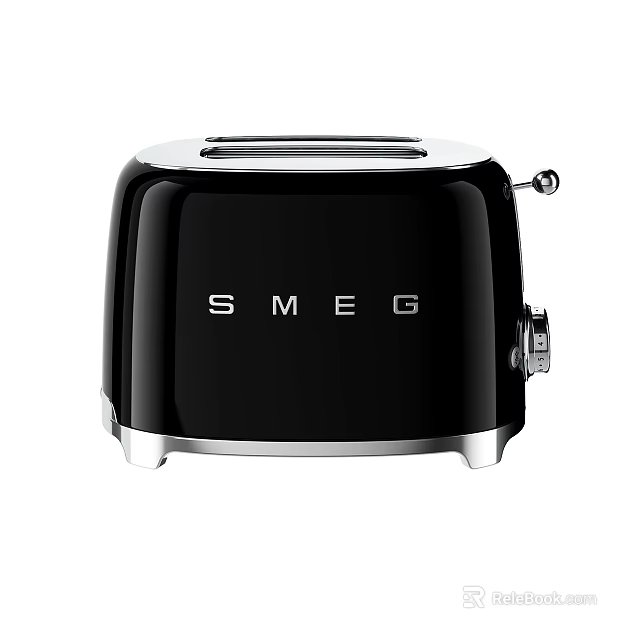 Black Smeg Toaster A Stylish Modern Kitchen Appliance With Sleek Design 3d model 