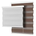 Window Blinds In White Gray Brown Colors For Modern Home Interior Design